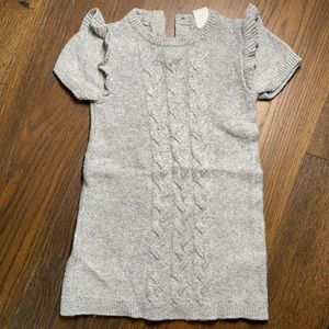 🍀4/$20 - Gray H&M girls cableknit sweater dress 12-18 mo